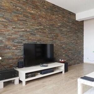 Panneau de revêtement mural multi ardoise, 15 x 60 cm