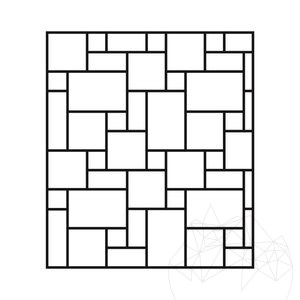 Ensemble de motifs français en travertin classique, 3 cm