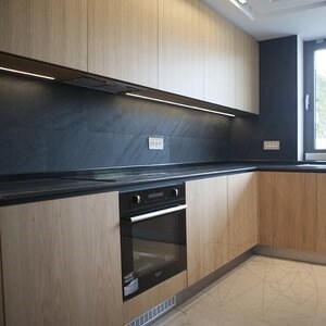 SKIN stenen blad - Black Line 122 x 61 cm