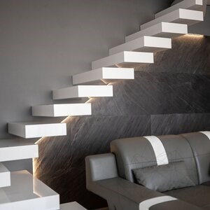 SKIN stenen blad - Black Line 122 x 61 cm