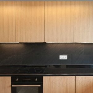SKIN stenen blad - Black Line 122 x 61 cm