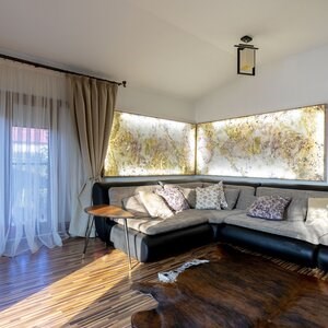 SKIN Stone Sheet - Indian Autumn doorschijnend 210 x 105 cm
