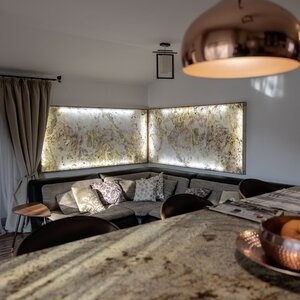 SKIN Stone Sheet - Indian Autumn doorschijnend 210 x 105 cm