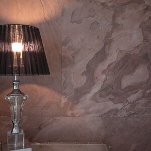 SKIN steenblad - Terra Red 122 x 61 cm