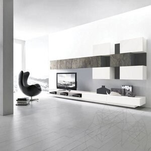 SKIN stenen blad - Silver Shine 122 x 61 cm