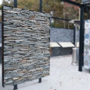 Leisteen gevelbekleding Kavala Strips (Pallet 10-12 m²)