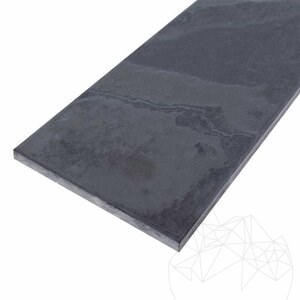 Ardoise brossée Nero, 60 x 10 x 1 cm