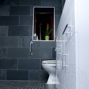 Geborstelde Nero Slate vloer- en wandtegels, 60 x 30 x 1 cm
