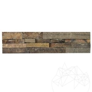 Panneau de revêtement mural en ardoise marron 15 x 60 cm