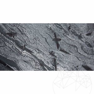 Ardoise argentée naturelle, polie, 60 x 30 x 1,2 cm | Idéal pour l'extérieur/l'intérieur, vertical/horizontal