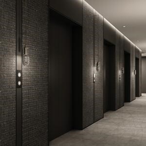 Designplaat van 3 cm zwart kristalkatoen