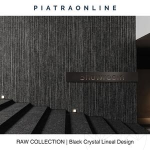 2CM zwarte kristallen lineaire ontwerpplaat