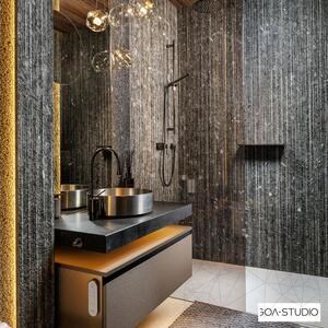 Dalle Black Crystal Lineal Plus Design 3CM