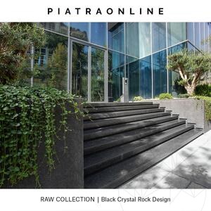 Zwarte Crystal Rock-ontwerpplaat van 2 cm