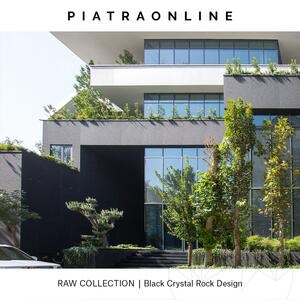 Dalle Black Crystal Rock Design 3CM