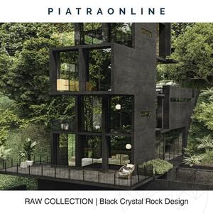Zwarte Crystal Rock-ontwerpplaat van 2 cm