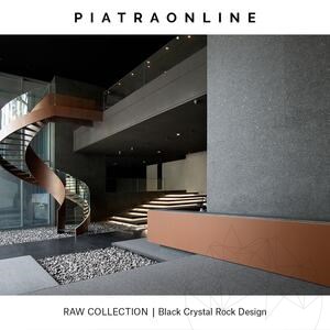 Zwarte Crystal Rock-ontwerpplaat van 2 cm