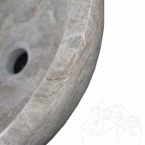 Opzetwastafel Matia Marbre Tundra Grey RS-5 42 x 15 cm