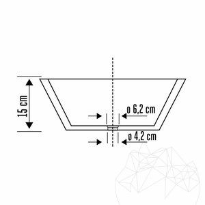 Badkamerwastafel - Zilver Travertijn RS-8 42 x 15 cm
