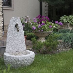 Padang Yellow Granite, 40 x 40 x 70 cm, Fontaine d'eau autoportante