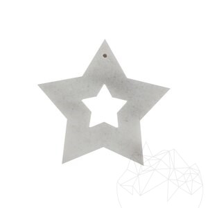 Kerstdecoratie - Gepolijst Thassos Marmer Sneeuwvlok SET (6 stuks)
