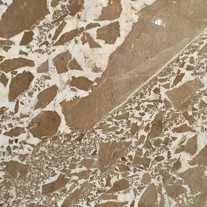 Caramel, plaque de marbre blanc poli, 2 cm