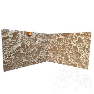 Caramel, plaque de marbre blanc poli, 2 cm