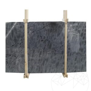 Slangblauw gepolijste marmeren plaat van 2 cm