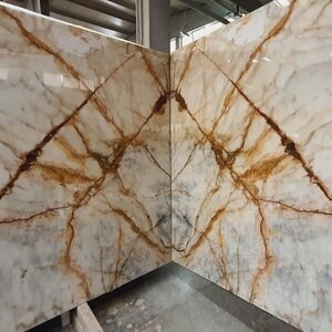 Calacatta goud gepolijste marmeren plaat 2cm