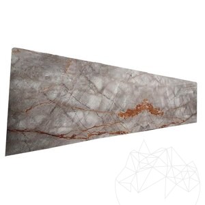 Grijze Symphony gepolijste marmeren plaat 2 cm
