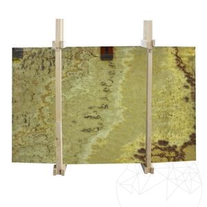 Onyx Bianco kruissnede gepolijst bord, 2 cm