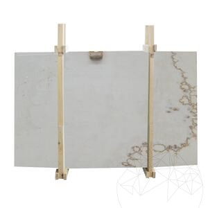 Onyx Bianco kruissnede gepolijst bord, 2 cm