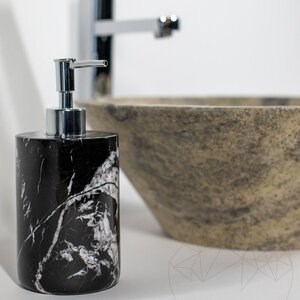 Nero marmeren dispenser voor vloeibare zeep, 19,5 x 8,5 cm