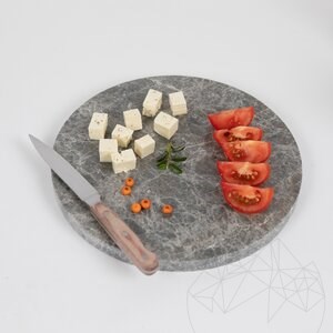 Planche à pâtisserie en pierre naturelle, 28 cm de diamètre