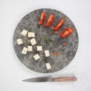 Planche à pâtisserie en pierre naturelle, 28 cm de diamètre