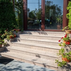 Custom onderdelen Granite Santa Rossa Flammé (Trappen / Vensterbank / Werkblad) 1.8 cm