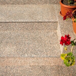 Custom onderdelen Granite Santa Rossa Flammé (Trappen / Vensterbank / Werkblad) 1.8 cm