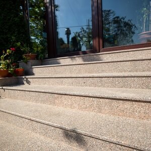 Custom onderdelen Granite Santa Rossa Flammé (Trappen / Vensterbank / Werkblad) 1.8 cm