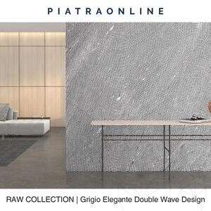 Slab Grigio Elegante Double Wave Design 2CM