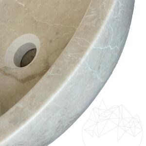 Opzetwastafel Matia Marmer Cappuccino RS-5 42 x 15 cm
