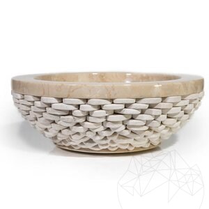 Marmeren Wastafel Matia Beige Pebbles