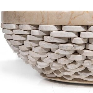 Marmeren Wastafel Matia Beige Pebbles