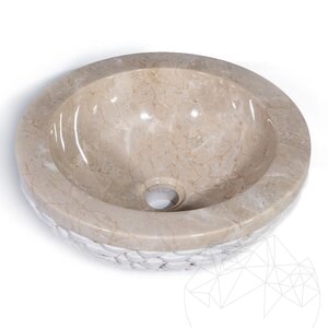 Marmeren Wastafel Matia Beige Pebbles
