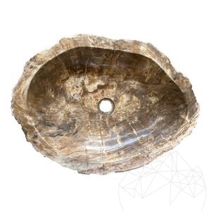 Lavabo de salle de bains, Bois pétrifié
