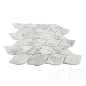 Mozaïek Marmer Bianco Carrara Tear Drop Mat