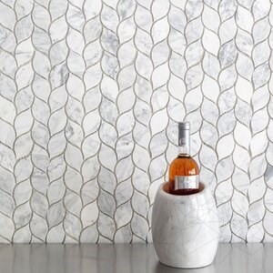 Mozaïek Marmer Bianco Carrara Tear Drop Mat