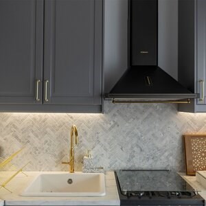 Mozaïek Marmer Bianco Carrara Chevron Mat