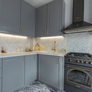 Mozaïek Marmer Bianco Carrara Chevron Mat