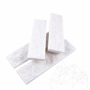 Gespleten gevelbekleding in Catania melkmarmer 7,5 x 30 x 1,5 cm