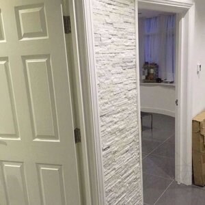 Wandbekledingspaneel Pure White Marble 15 x 60 cm